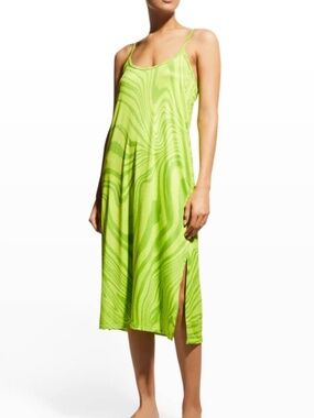 Beyond Yoga Green Marbled Racerback Spaghetti Strap Dress - Size S; NWT